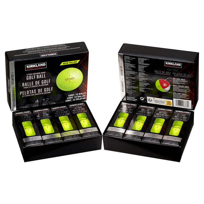 3-piece Golf Ball, Neon Yellow, 24-count