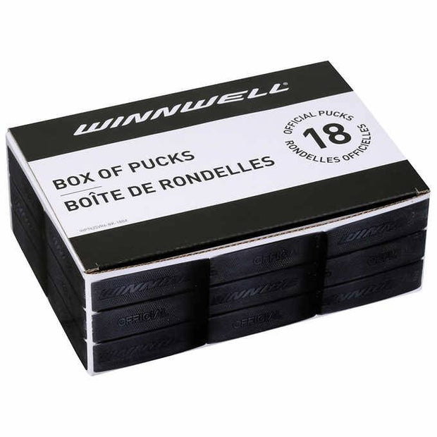 Winnwell Hockey Pucks Box of 18 units