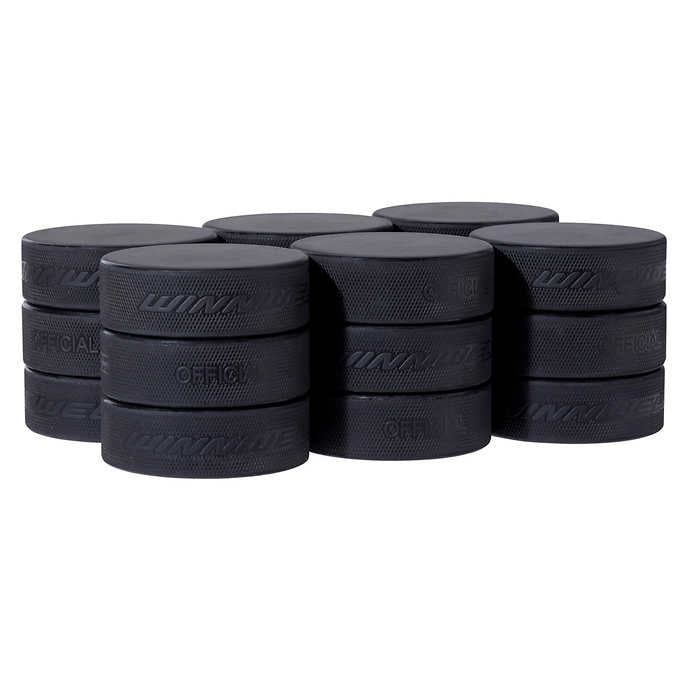 Winnwell Hockey Pucks Box of 18 units