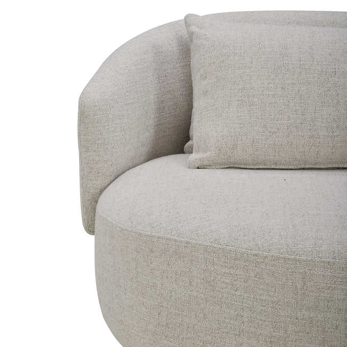 Spin Beige Round Fabric Chair