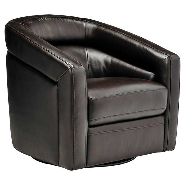 Paul Top-grain Leather Swivel Chair