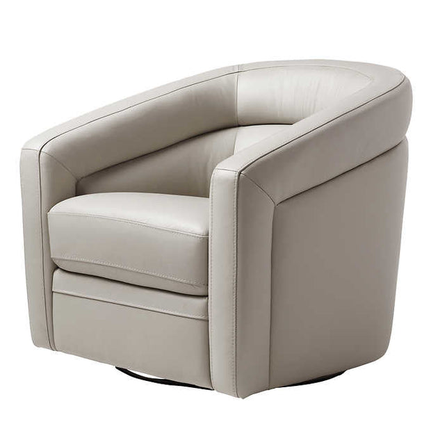 Paul Top-grain Leather Swivel Chair