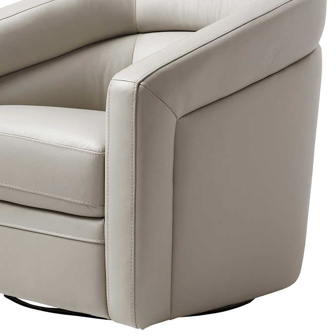 Paul Top-grain Leather Swivel Chair
