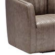 Kian Modern Top Grain Leather Swivel Chair