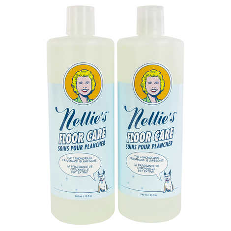Nellie’s Floor Care Cleaner, Lemongrass Scent, 2 x 740 ml (25 oz)