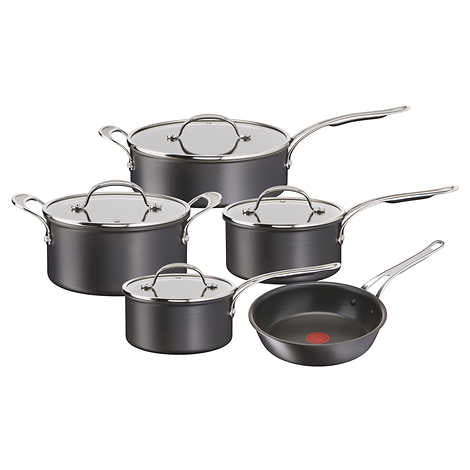 Jamie Oliver Hard Anodized Cookware Set, 9-piece