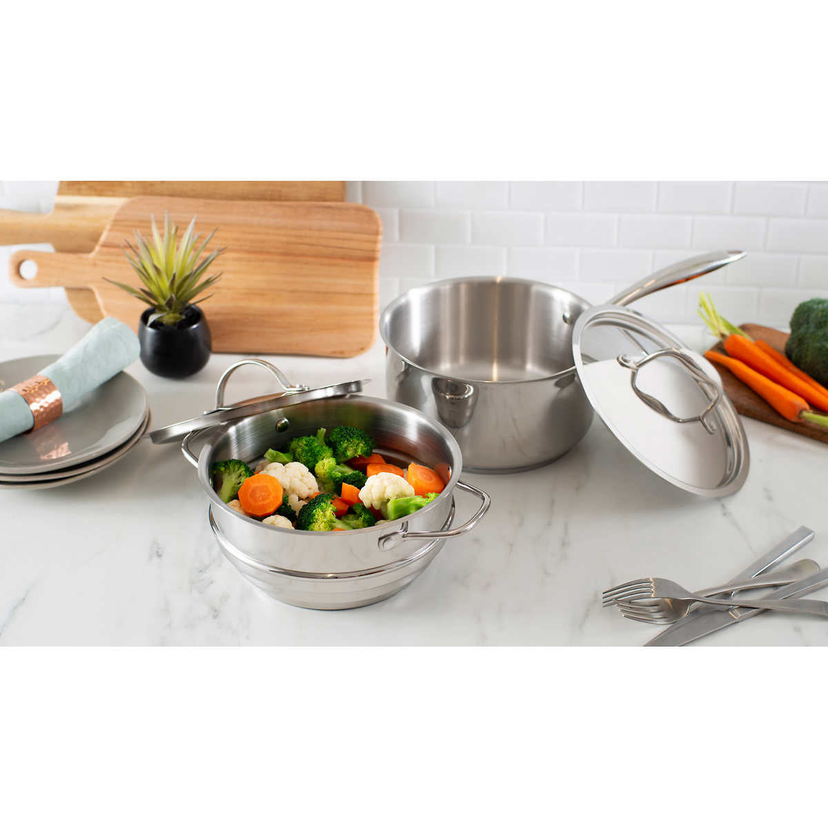 Meyer SuperSteel 3-ply Clad Cookware Set, 11-piece