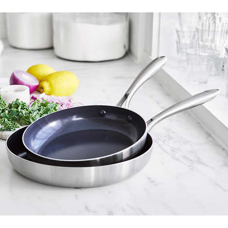 Blue Diamond Triple Steel Skillets, 2-piece