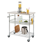 Trinity Stainless Steel Kitchen Cart 86.4cm (34in)