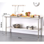 TRINITY EcoStorage Stainless-steel 182.8 cm (72 in.) Table