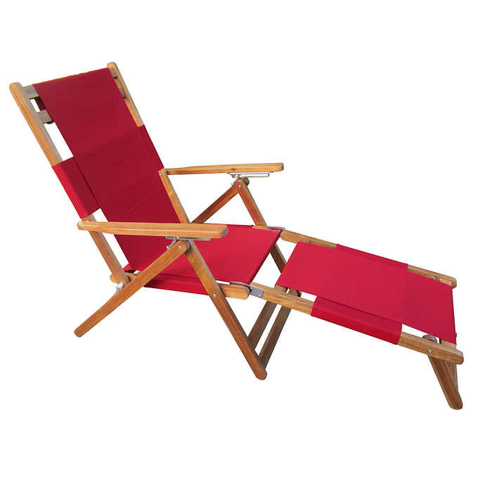 Patioflare Portable Lounge Chair with Leg Rest