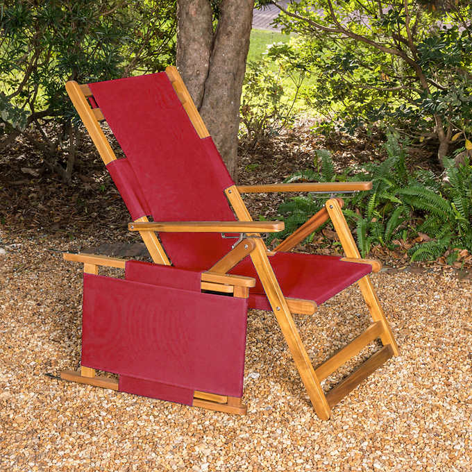 Patioflare Portable Lounge Chair with Leg Rest