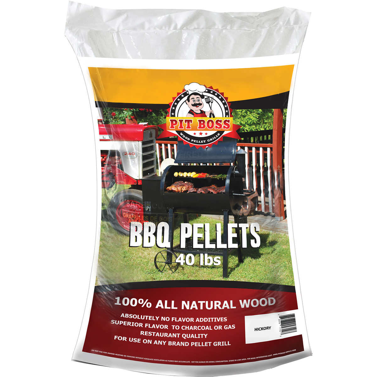 Hickory Natural Hardwood BBQ Pellets 18 kg (40 lb.)