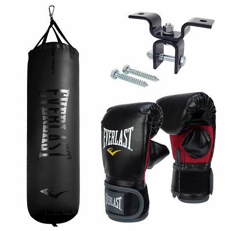 Everlast Heavy Bag, Gloves and Heavy Bag Hanger Kit