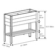 Grapevine Urban Garden Raised Planter, Recycled Wood and Metal, with Shelf