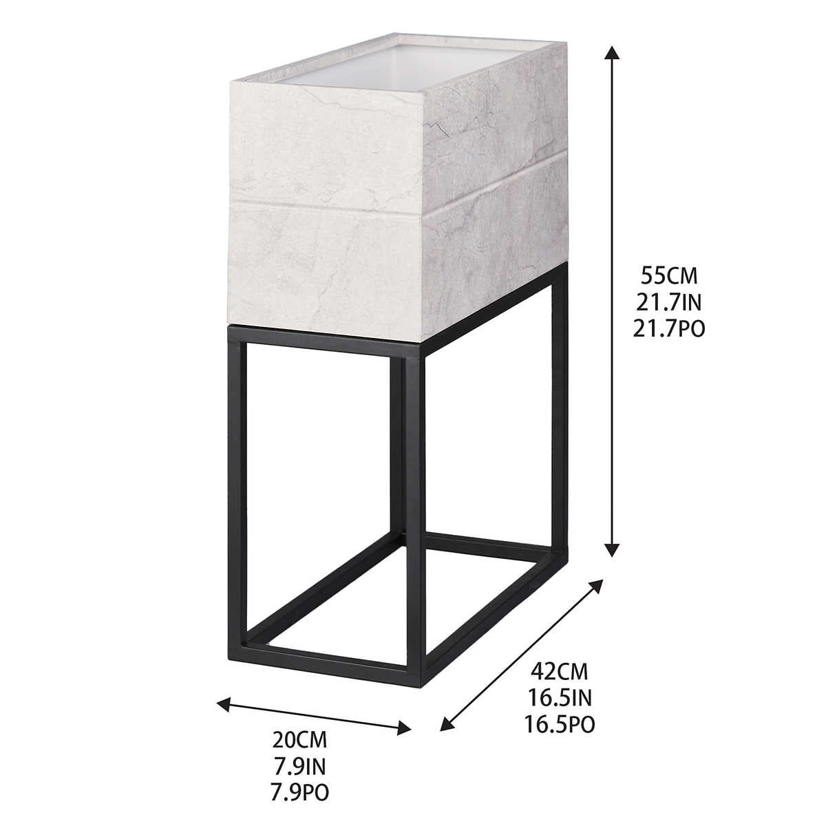 Metal Planter, 21.6” Height