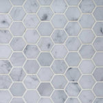ActiveFlame Home Décor Series Fireplace Floating Mantel Shelf with Lighting, Hexagon Tile Finish