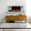 ActiveFlame Home Décor Series Fireplace with Floating Mantel Shelf, Classic Grey Wood Finish