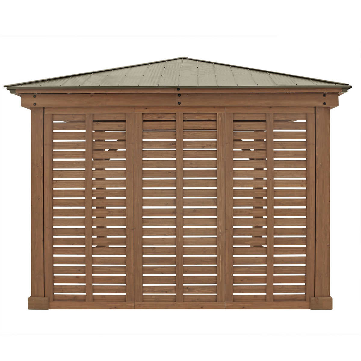 Yardistry 3.7 m (12 ft.) Cedar Privacy Wall for Gazebo