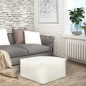 Norka Living Beka Off-White Bean Bag Ottoman