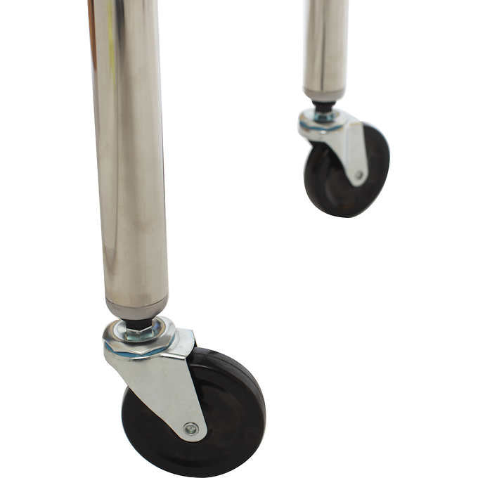 TRINITY EcoStorage NSF Stainless Steel Prep Table with Wheels