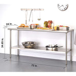 TRINITY EcoStorage Stainless-steel 182.8 cm (72 in.) Table