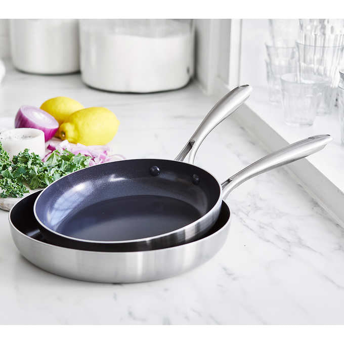 Blue Diamond Triple Steel Skillets, 2-piece