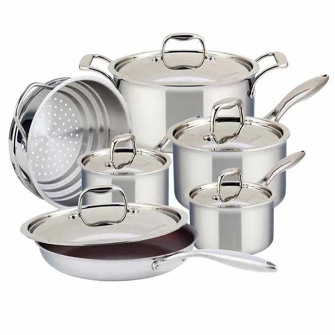 Meyer SuperSteel 3-ply Clad Cookware Set, 11-piece
