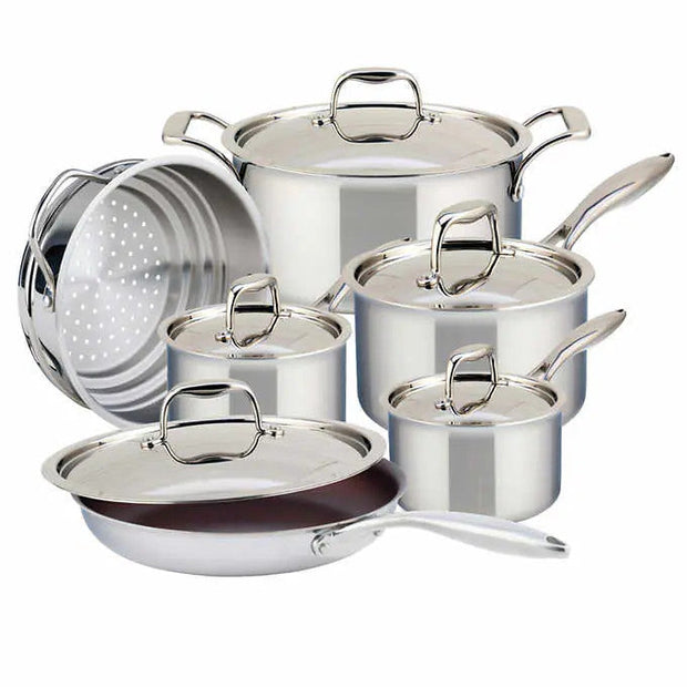 Meyer SuperSteel 3-ply Clad Cookware Set, 11-piece