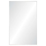 Mallory Rectangular Mirror with Polished Stainless-steel Frame