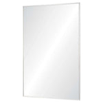 Mallory Rectangular Mirror with Polished Stainless-steel Frame