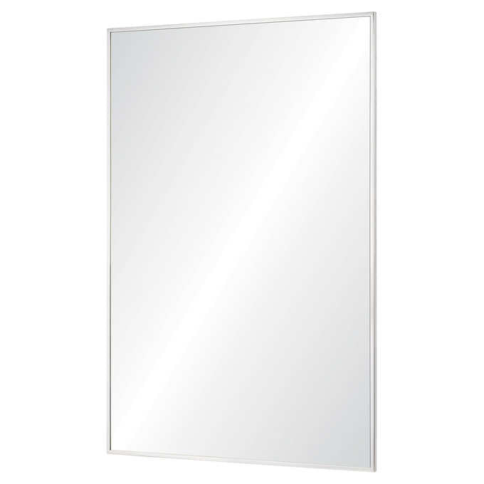 Mallory Rectangular Mirror with Polished Stainless-steel Frame