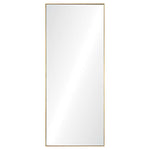 Portland Rectangular Leaning Mirror with Gold Frame