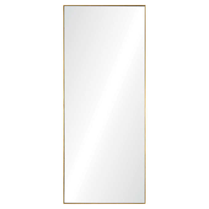 Portland Rectangular Leaning Mirror with Gold Frame