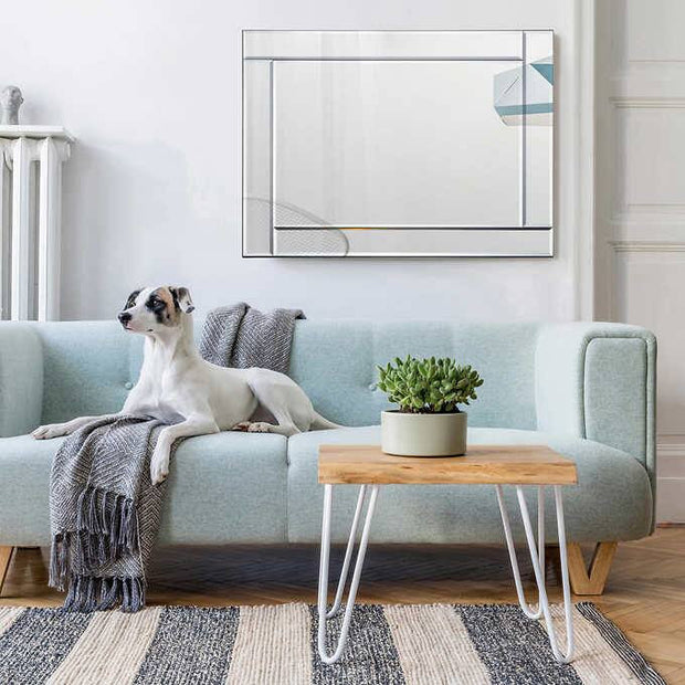 Mode Rectangular Mirror with Beveled Mirror Frame