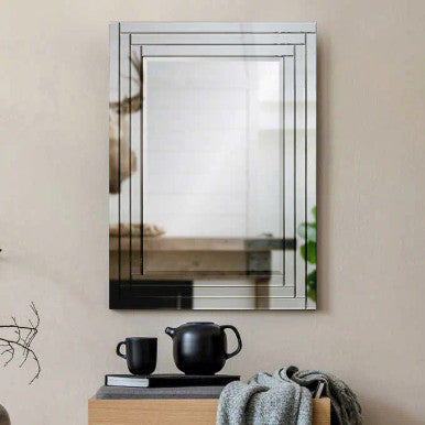 Katya Rectangular Mirror with Beveled Edge Frame