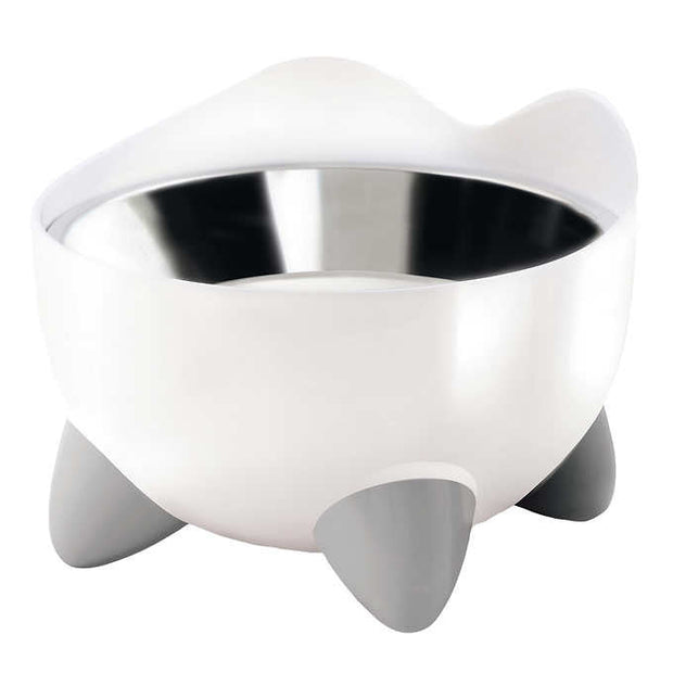 Catit Pixi Fountain with Stainless Steel Top and Catit Pixi Dish, White with 6 Filters