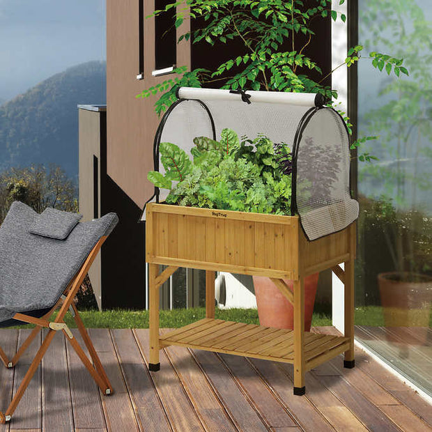 VegTrug Raised Bed Planter with Greenhouse Frame and Cover