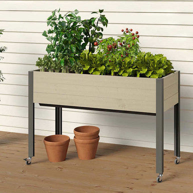 CedarCraft Self-watering Elevated Planter 21 in. × 47 in. × 32 in., Palmetto