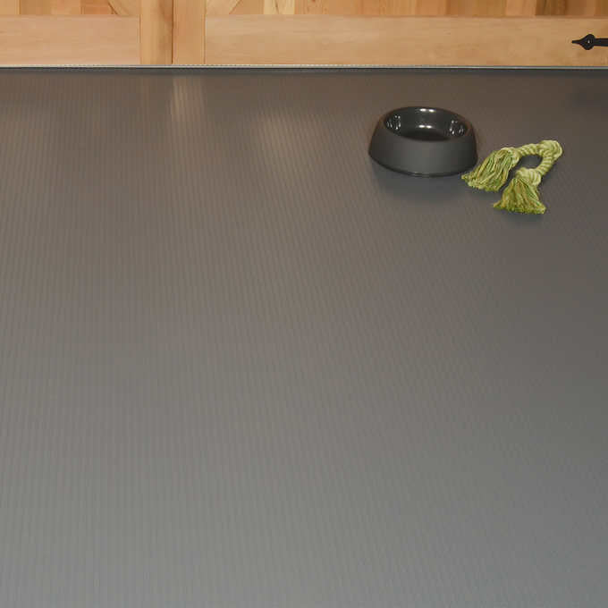 G-Floor Slate Grey Ribbed Tread Roll Out Flooring, 7.5 ft. × 17 ft.