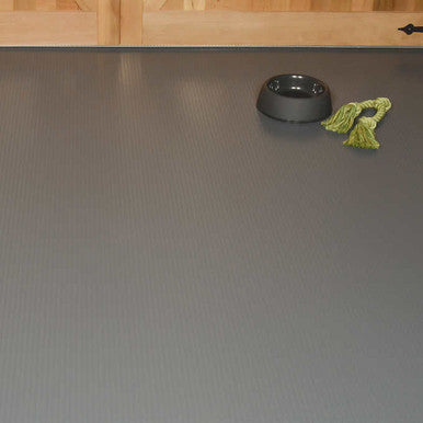 G-Floor Slate Grey Ribbed Tread Roll Out Flooring, 7.5 ft. × 17 ft.