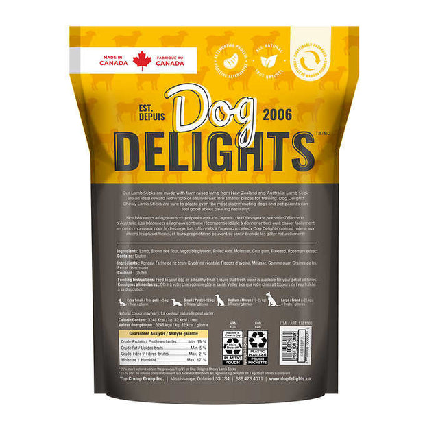 Dog Delights Chewy Lamb Sticks 1.25 kg (2.7 lb.)