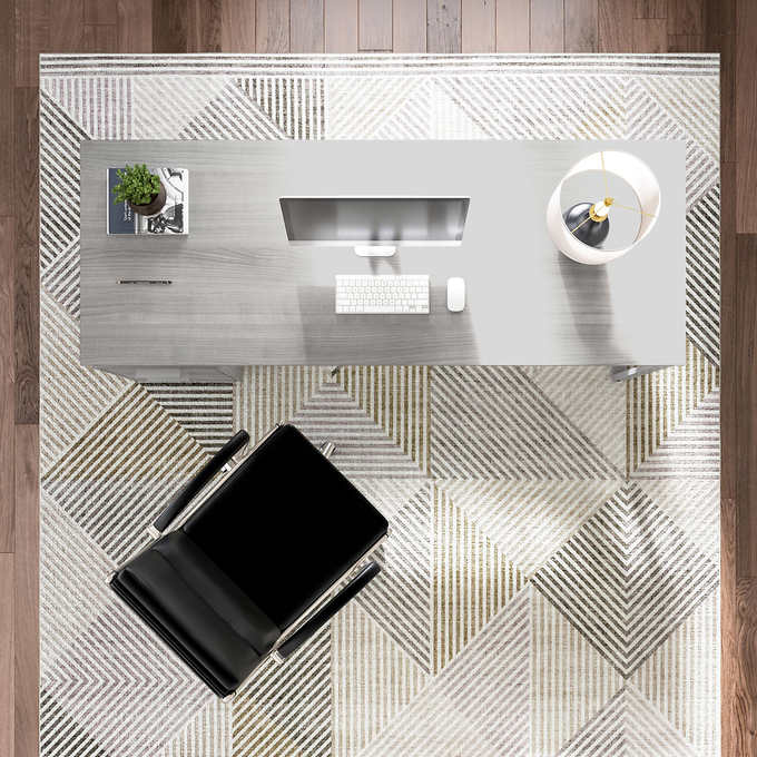 Bestar Panorama Computer Desk with Drawers