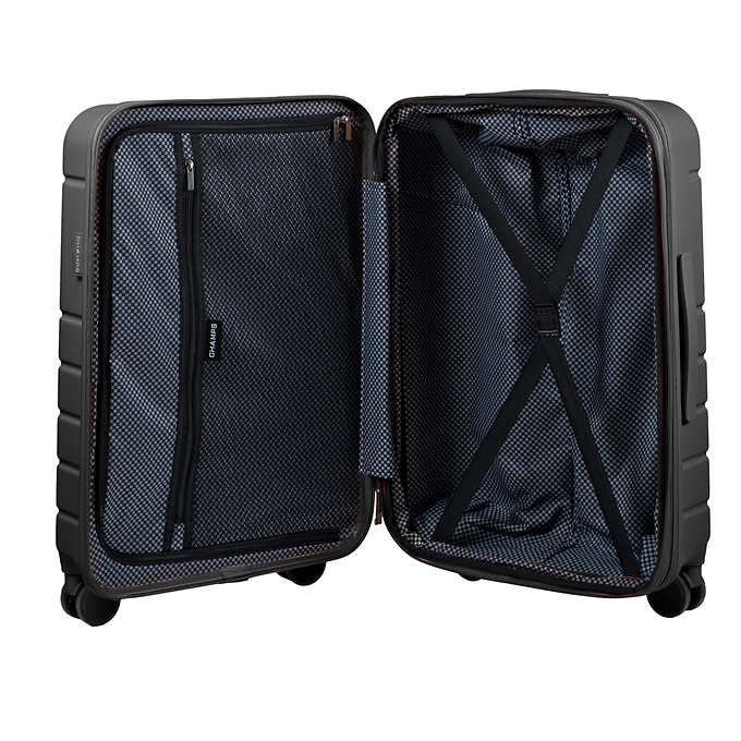 Champs Linen 3-piece Expandable Hardside Luggage Set