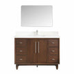 Northridge Home Maple Vanity with White Carrara Quartz Top, 48 in.