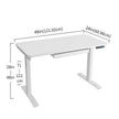 Motionwise 121.92 cm × 60.96 cm (48 in. × 24 in.) Electric Height Adjustable Standing Desk with Antibacterial Desk Top, White