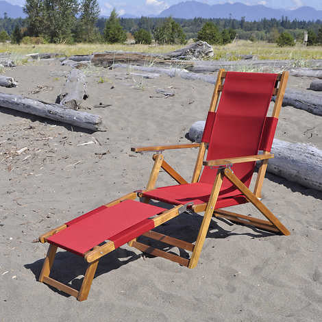 Patioflare Portable Lounge Chair with Leg Rest