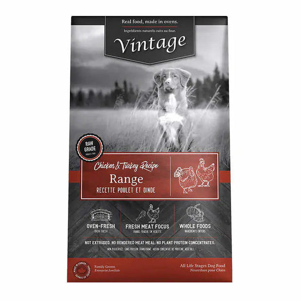 Vintage Oven-Fresh Range Chicken and Turkey Recipe Dog Food, 9.08 kg (20 lb.)