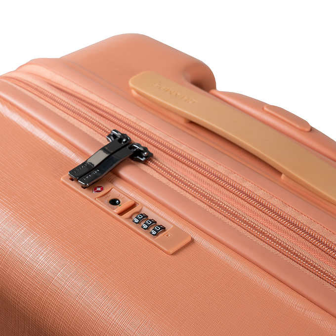 Champs Linen 3-piece Expandable Hardside Luggage Set