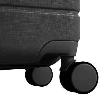 Champs Linen 3-piece Expandable Hardside Luggage Set